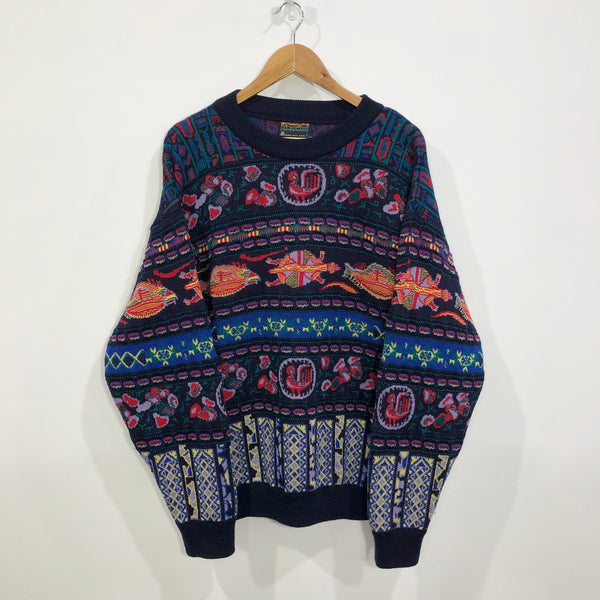 トップス VINTAGE WOOL KNIT FAR HORIZONS Vintage Far Horizons Wool Sweater Australian Sweater Factory