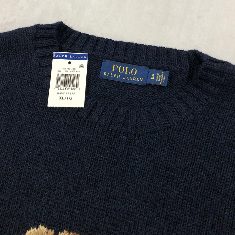 Polo Ralph Lauren Bear Cotton Linen Knit Sweater (XL)