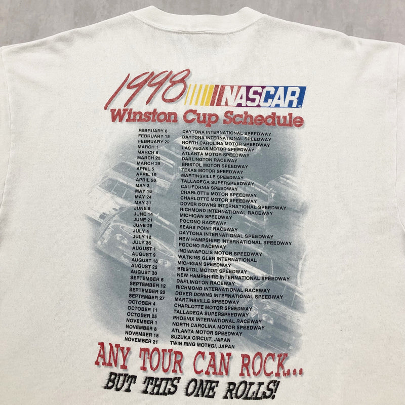 Vintage Delta Sweatshirt 1998 Nascar Winston Cup Schedule USA (L)