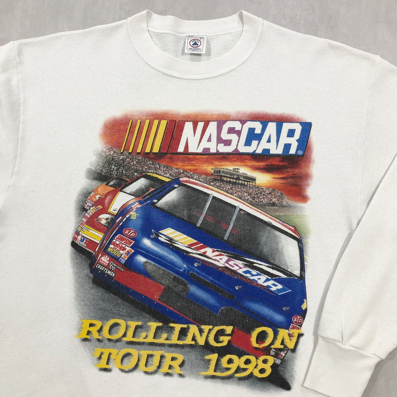 Vintage Delta Sweatshirt 1998 Nascar Winston Cup Schedule USA (L)