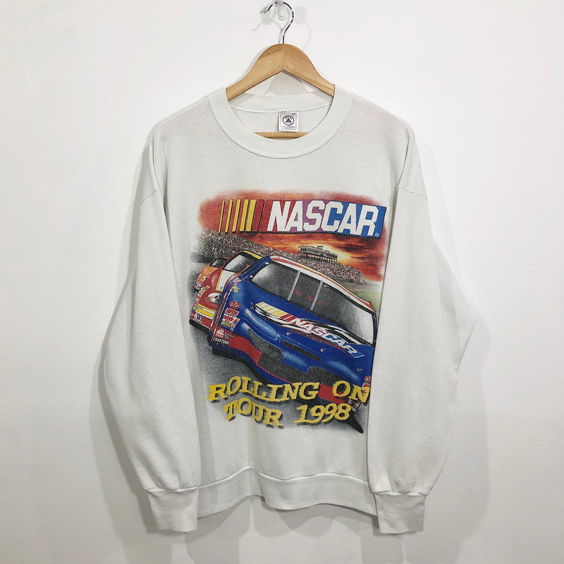 Vintage Delta Sweatshirt 1998 Nascar Winston Cup Schedule USA (L)