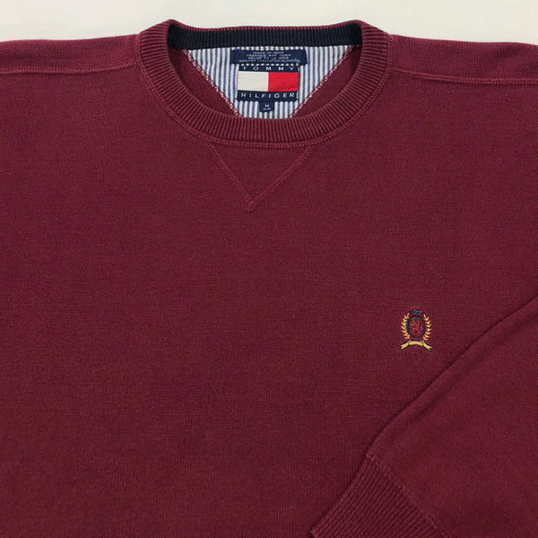 Vintage Tommy Hilfiger Knit Sweater Lion Crest Logo (L)