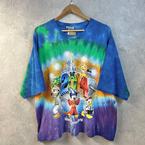 [REWORKED] Disney Tie-Dye Cropped T-Shirt (2XL)