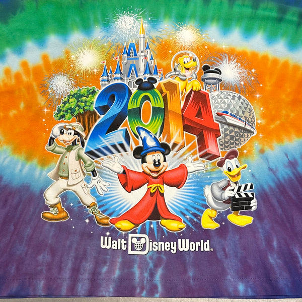 [REWORKED] Disney Tie-Dye Cropped T-Shirt (2XL)