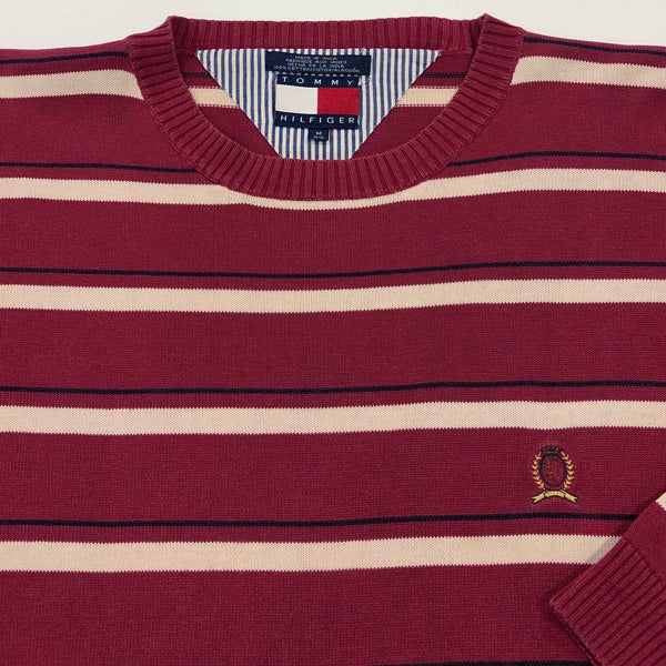 Vintage Tommy Hilfiger Knit Sweater Lion Crest Logo (M)