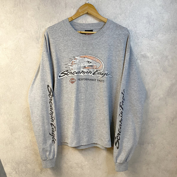 [REWORKED] Vintage 1997-8 Harley Davidson Cropped Tee USA (XL)