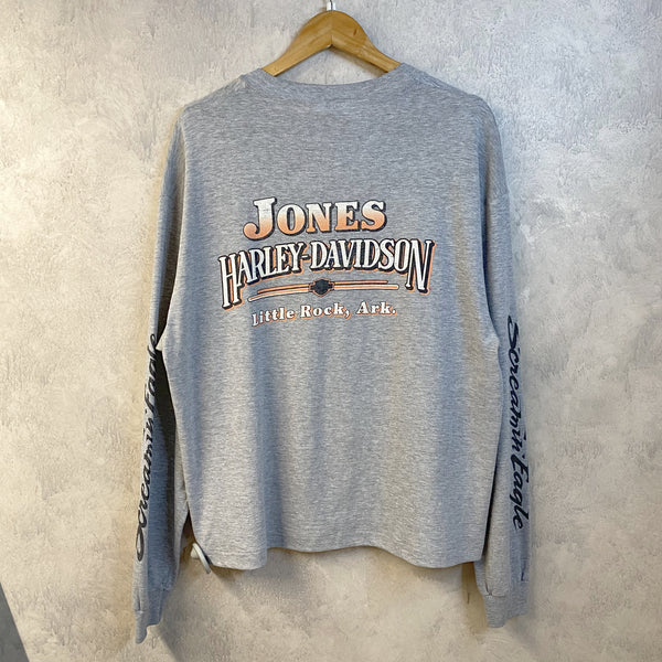 [REWORKED] Vintage 1997-8 Harley Davidson Cropped Tee USA (XL)