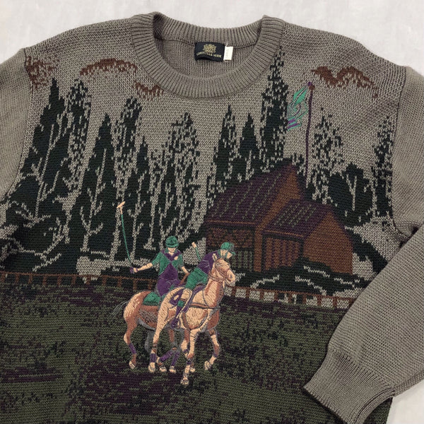 Vintage Knit Sweater Polo (L)