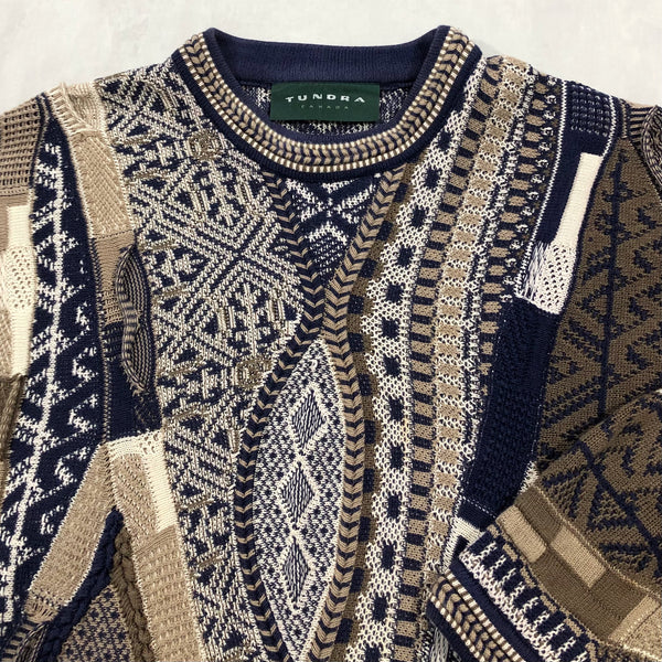 Vintage Tundra Canada Cable Knit Sweater (L/BIG)