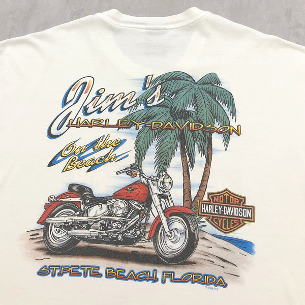 Vintage 1998 Harley Davidson T-Shirt Florida USA (2XL)