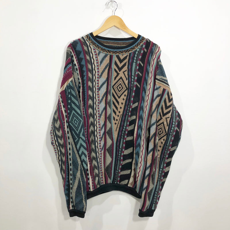 Vintage Cable Knit Sweater (XL)