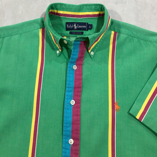 [REWORKED] Vintage Polo Ralph Lauren Cropped Shirt (L)