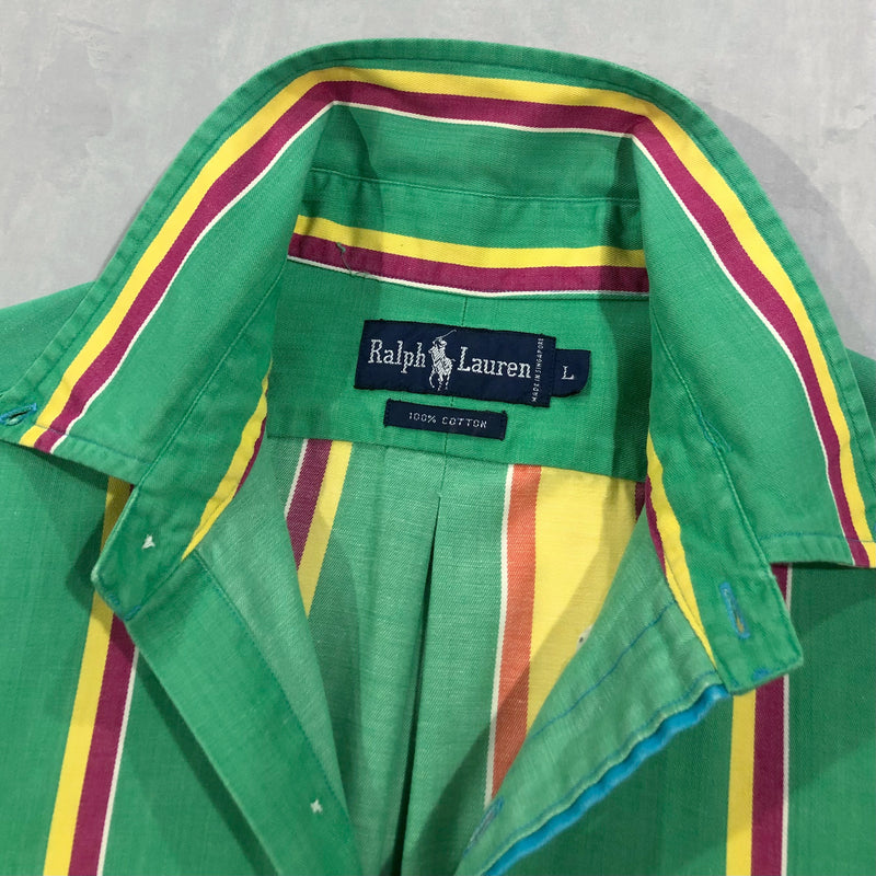 [REWORKED] Vintage Polo Ralph Lauren Cropped Shirt (L)