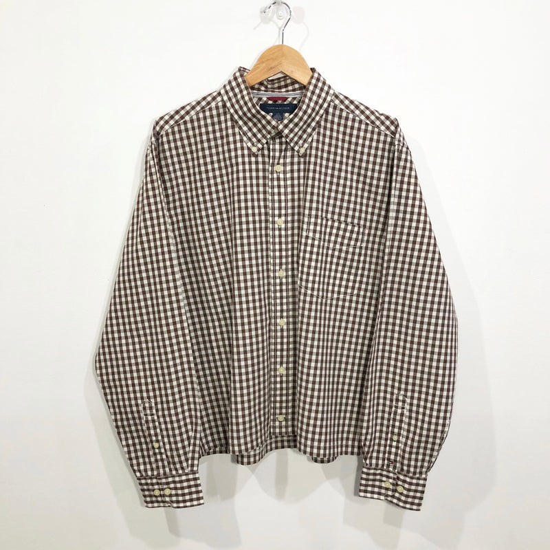 [REWORKED] Tommy Hilfiger Cropped Shirt (L)