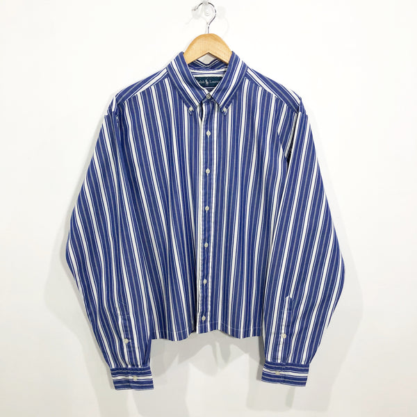 [REWORKED] Polo Ralph Lauren Cropped Shirt (L)
