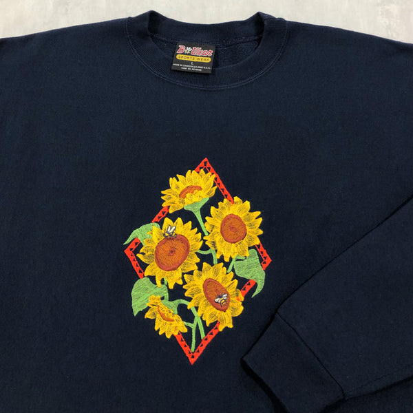 Vintage Sweatshirt Sunflowers (M)