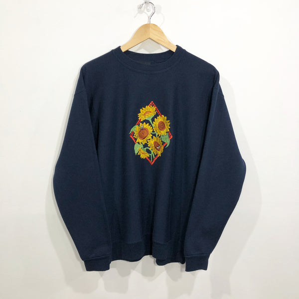 Vintage Sweatshirt Sunflowers (M)