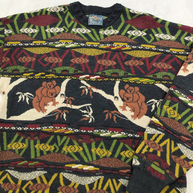 Vintage Geccu Australia Wool Cable Knit Sweater (M)