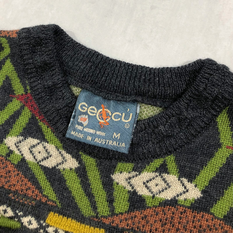 Vintage Geccu Australia Wool Cable Knit Sweater (M)