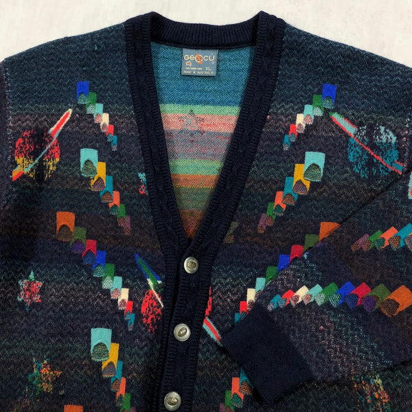 Vintage Geccu Wool Knit Cardigan Australia (L)