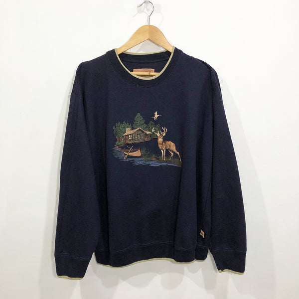 Vintage Sweatshirt Deer (L/BIG)
