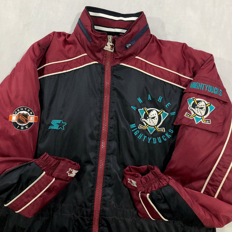 Vintage Mighty Ducks of Anaheim NHL Starter Jacket 90's XL 