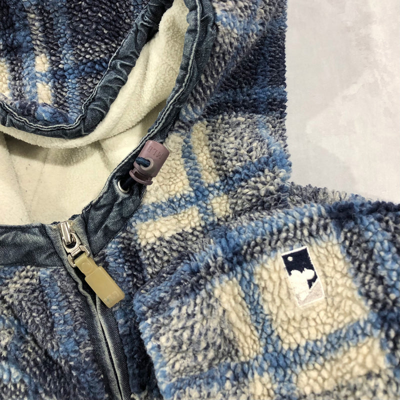 Vintage MLB Sherpa Hoodie Zip Jacket New York Yankees (M)