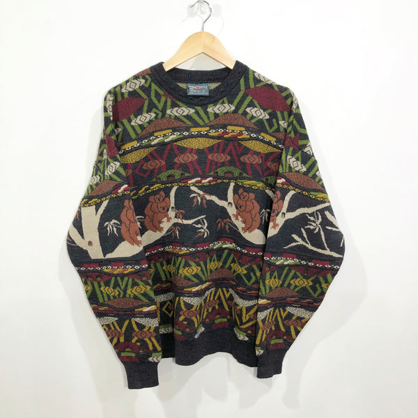 Vintage Geccu Australia Wool Cable Knit Sweater (M)