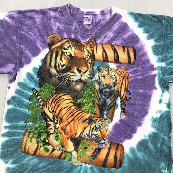 Gildan Tie-Dye T-Shirt Tigers Pigeon Forge Tennessee (XL)