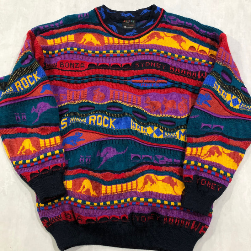 Vintage Emaroo Australia Wool Cable Knit Sweater (W/L)