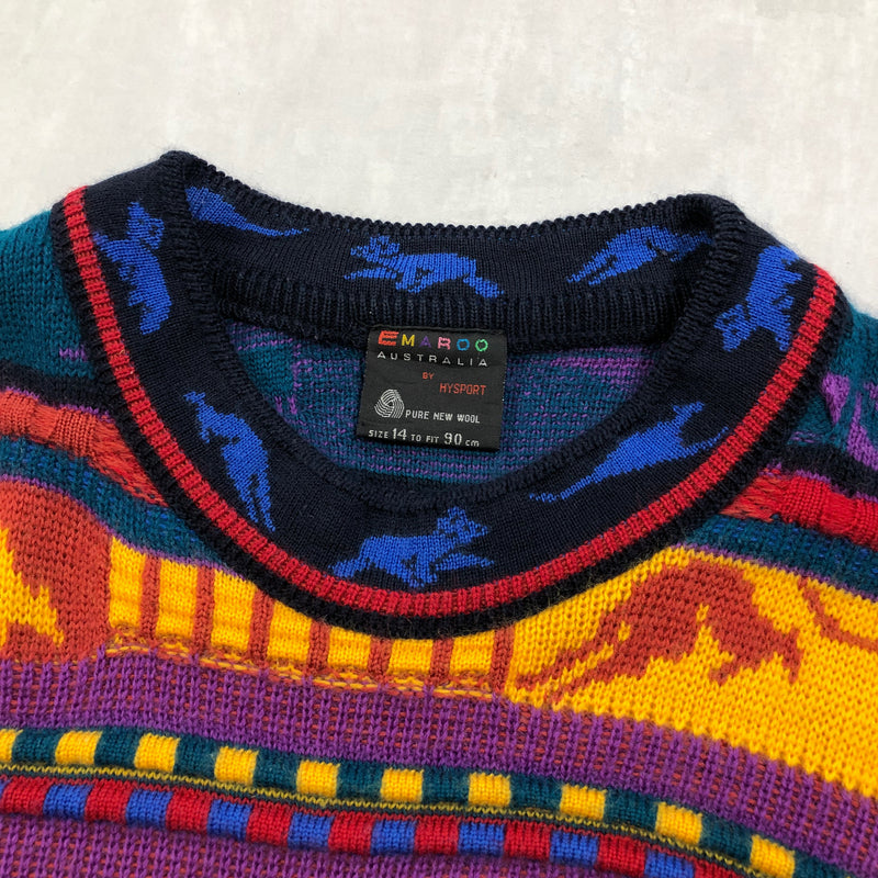 Vintage Emaroo Australia Wool Cable Knit Sweater (W/L)