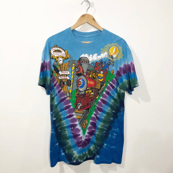 Grateful Dead Tie-Dye T-Shirt Casey Jones (L, XL, 2XL)