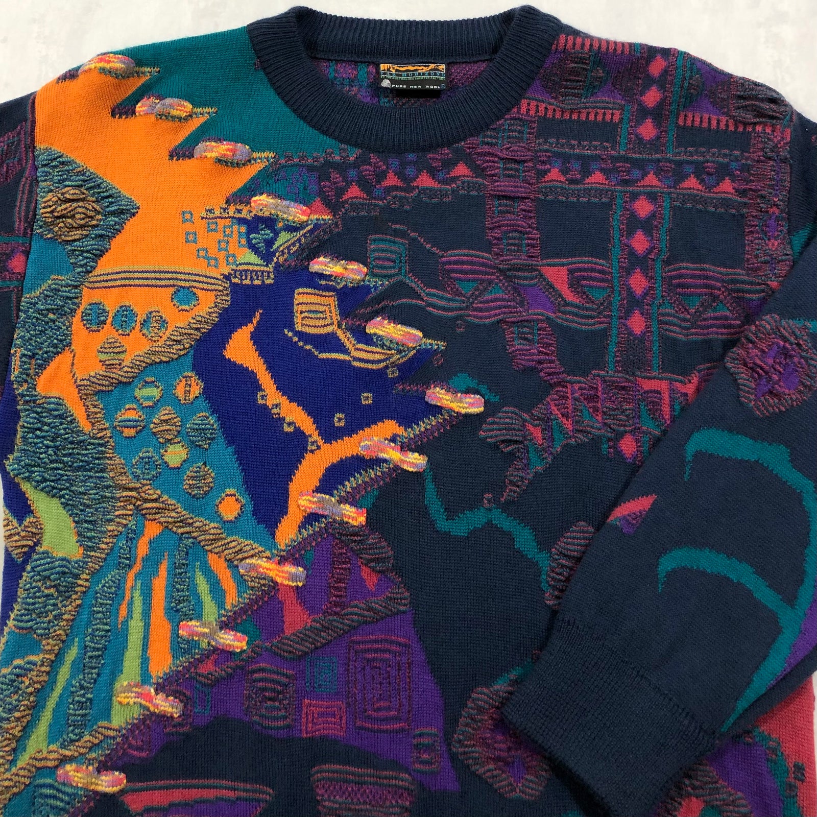 トップス VINTAGE WOOL KNIT FAR HORIZONS Vintage Far Horizons Australia Wool Knit Sweater (M