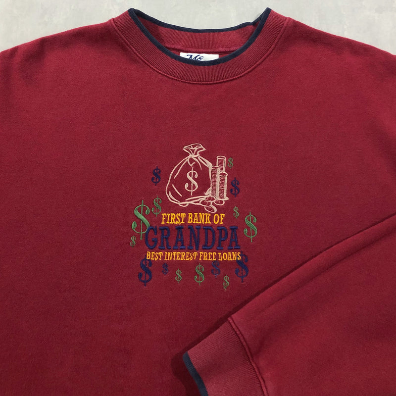 Vintage Sweatshirt First Bank of Grandpa (L)