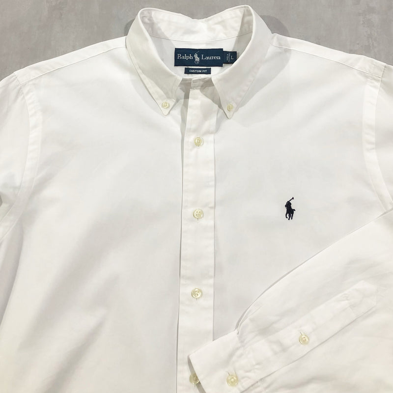 [REWORKED] Polo Ralph Lauren Cropped Shirt (L)