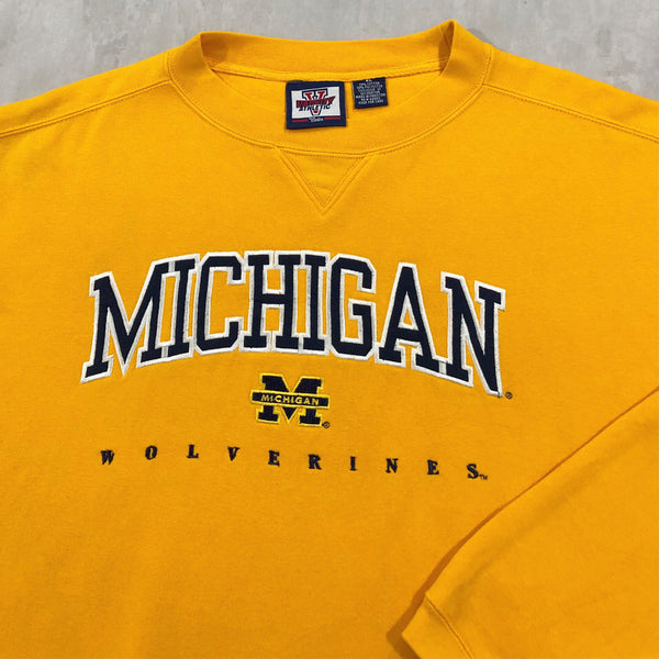 Vintage Varsity Athletic Sweatshirt Michigan Uni Wolverines (2XL)