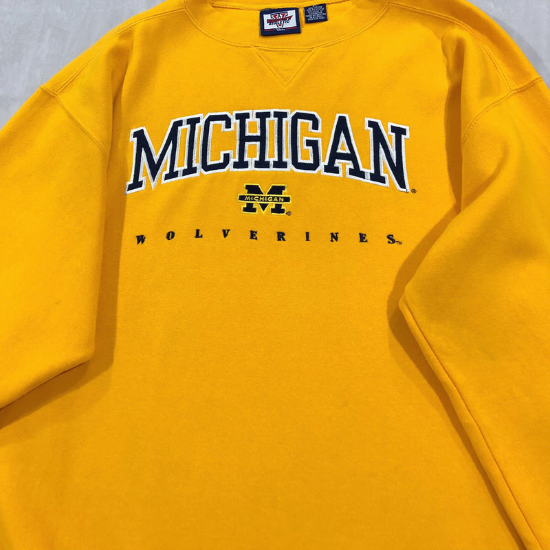 Vintage Varsity Athletic Sweatshirt Michigan Uni Wolverines (2XL)