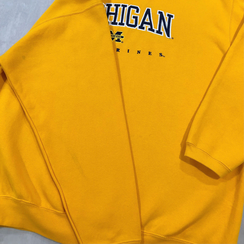 Vintage Varsity Athletic Sweatshirt Michigan Uni Wolverines (2XL)