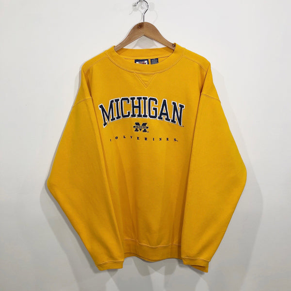 Vintage Varsity Athletic Sweatshirt Michigan Uni Wolverines (2XL)