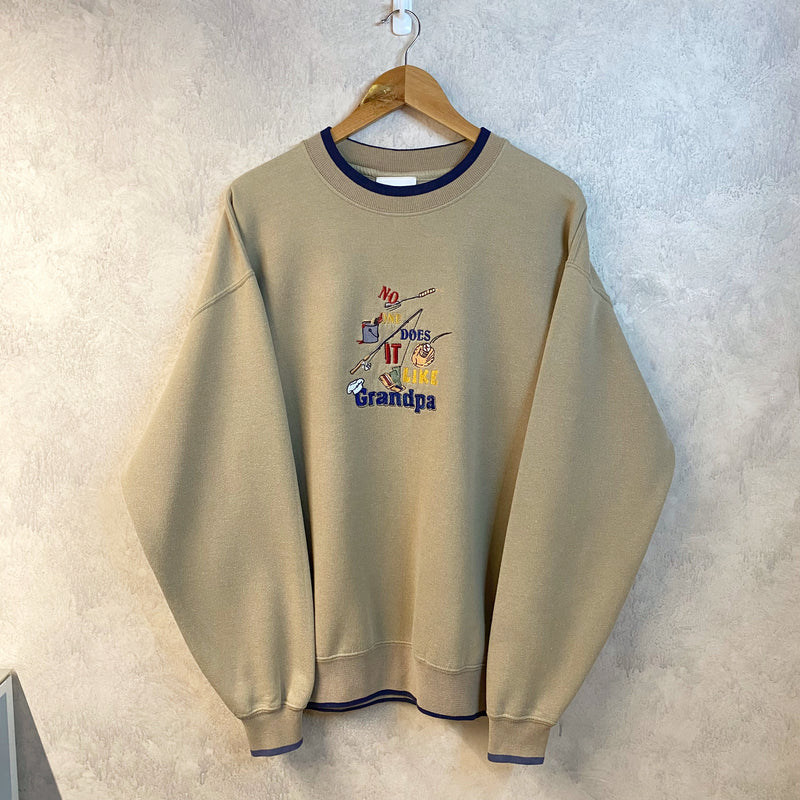 Vintage Sweatshirt No One Does It Like Grandpa (L)
