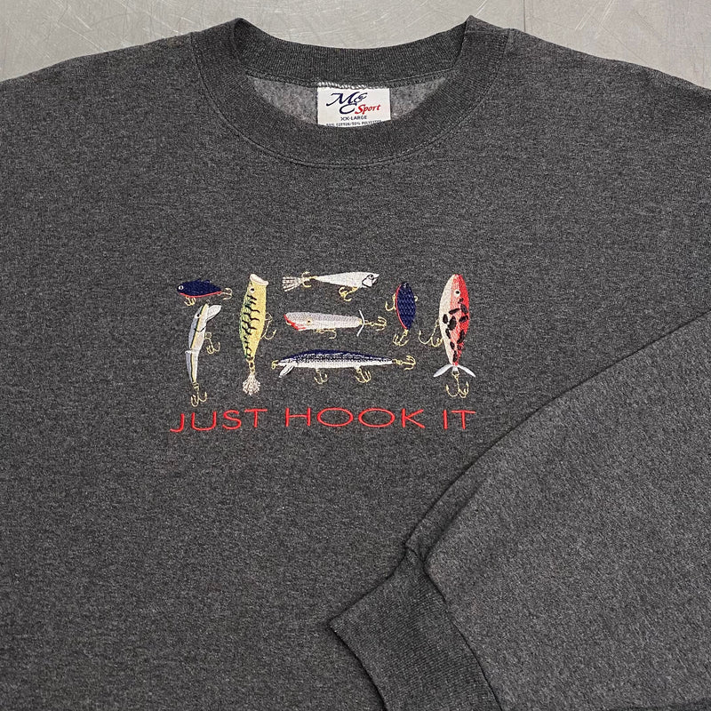 Vintage Sweatshirt JUST HOOK IT (2XL/BIG)