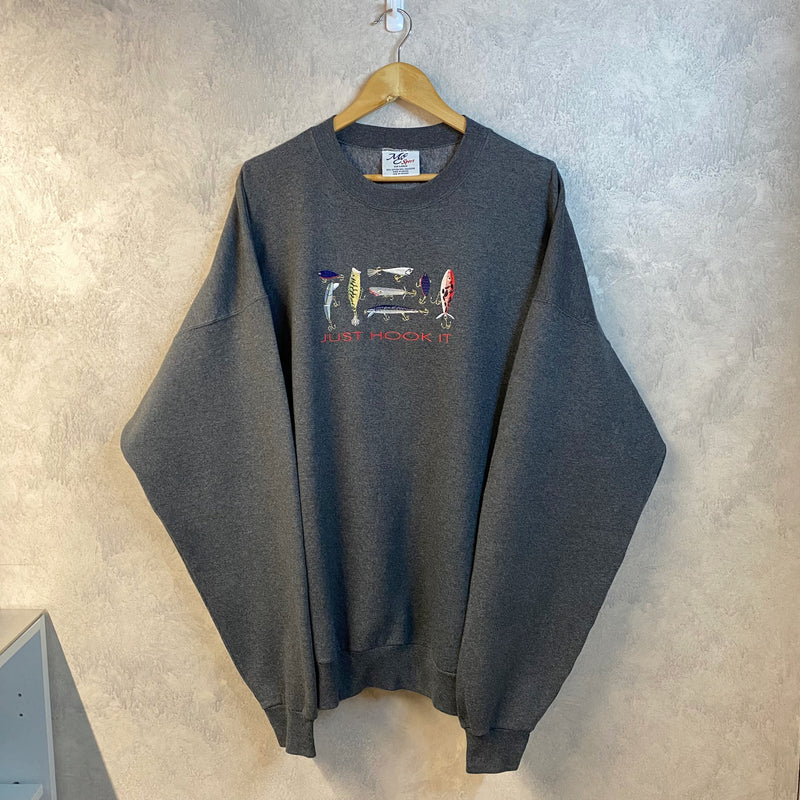 Vintage Sweatshirt JUST HOOK IT (2XL/BIG)