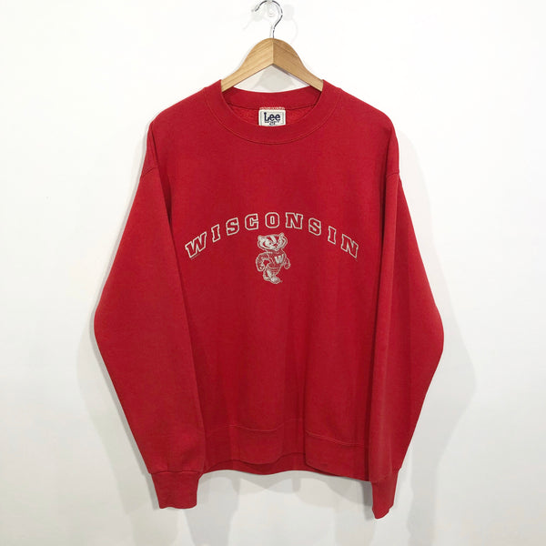 Vintage Lee Sweatshirt Wisconsin Uni Badgers USA (M)