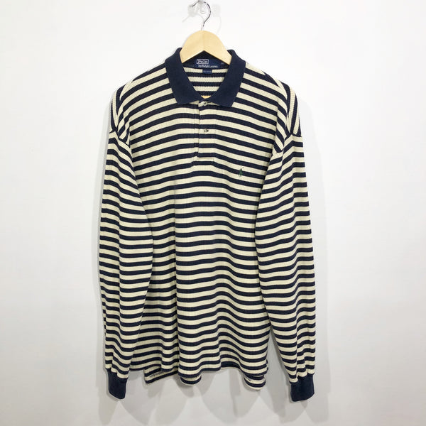 Vintage Polo Ralph Lauren Waffle Knit Sweater (XL)