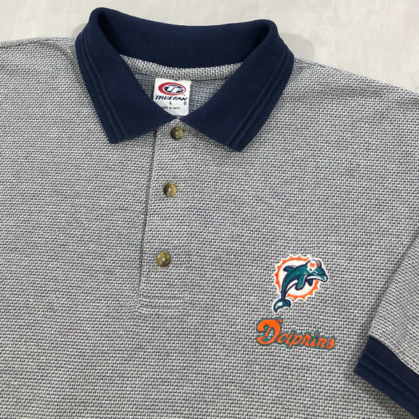 Vintage True Fan Polo Shirt NFL Miami Dolphins (L/BIG-XL)