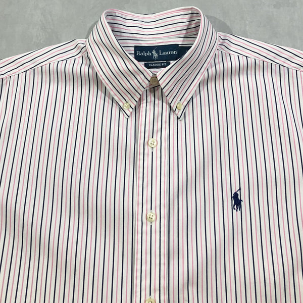 [REWORKED] Polo Ralph Lauren Cropped Shirt (L)