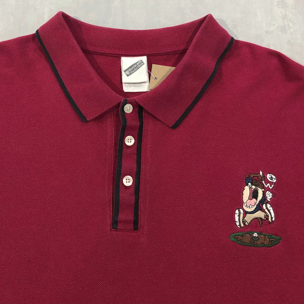 Vintage Warner Bros Polo Shirt 2000 Taz (2XL)