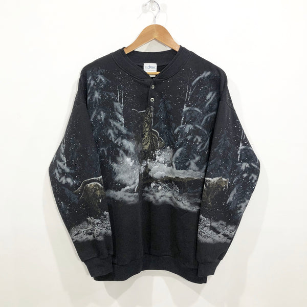 Vintage Sweatshirt Winter Wolves USA (M)