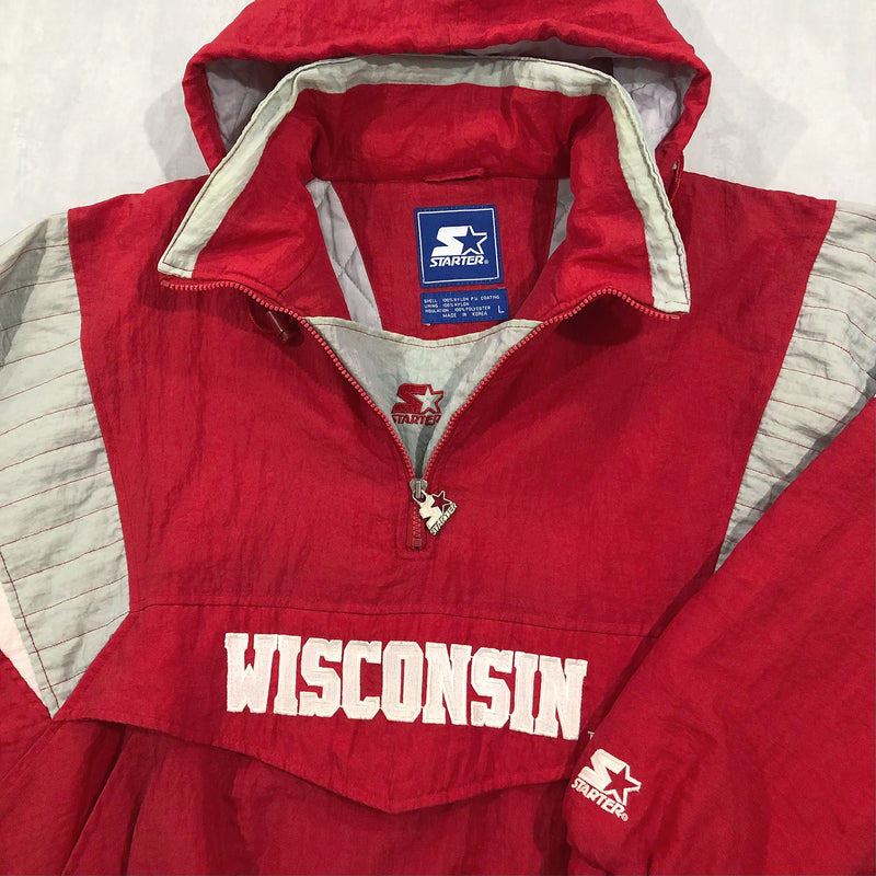 Vintage Starter Jacket Wisconsin Uni Badgers (L/BIG)