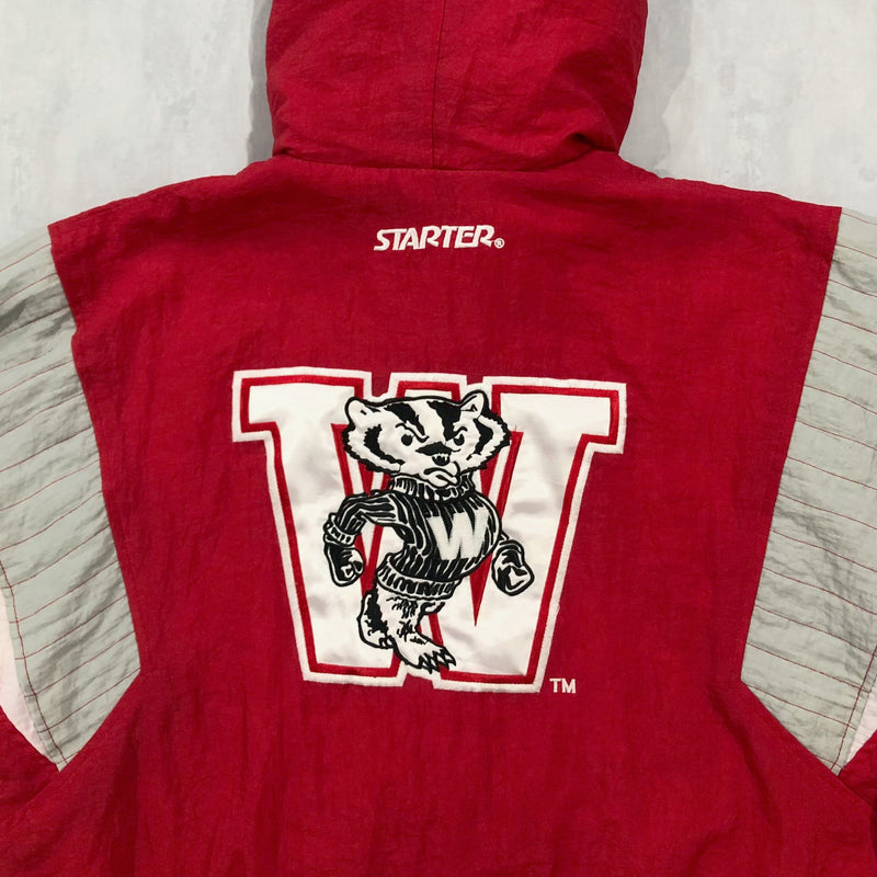 Vintage Starter Jacket Wisconsin Uni Badgers (L/BIG)